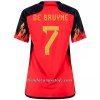 Camiseta de fútbol Bélgica DE BRUYNE 7 Primera Equipación Mundial 2022 - Mujer